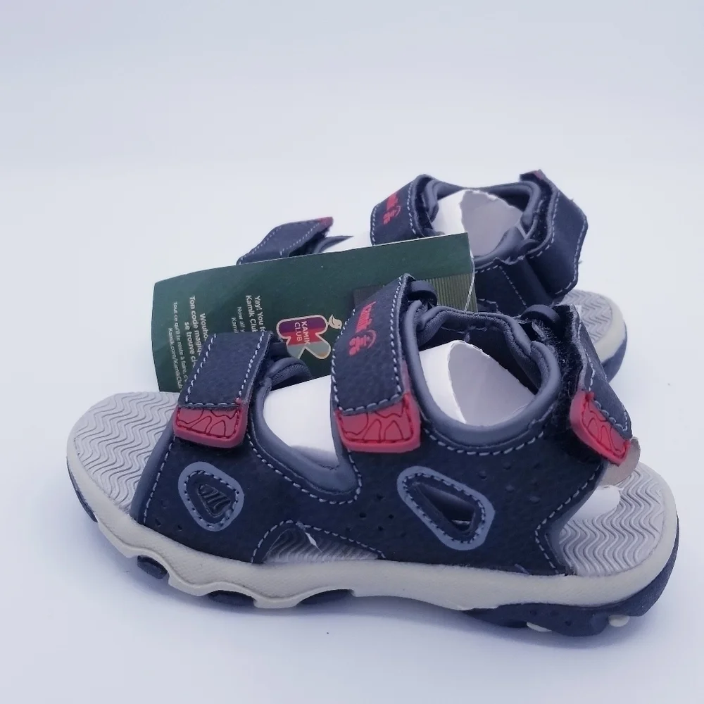 Kamik Lobster2 Black & Red Toddler Sandals size 7 NWT